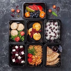 Contenants alimentaires en plastique pour micro-ondes avec couvercles, 1 compartiment, jetables, pour préparation de repas à emporter, boîte à lunch - Product Image 4