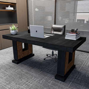 Nouveau design, mobilier de bureau moderne, table en bois, bureau de direction, bureau en bois de chêne noir - Product Image 3
