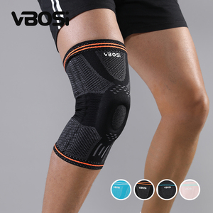 VBOSi 9977 Rodillera de compresión de punto 3D con almohadilla de gel de silicona y estabilizadores laterales <span class=keywords><strong>para</strong></span> gimnasio y voleibol, que ayudan a <span class=keywords><strong>evitar</strong></span> el <span class=keywords><strong>dolor</strong></span> de rodilla y a mejorar la movilidad. - Product Image 2