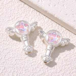 Nueva aleación Fairy Rod Bow pistola con cuentas para DIY joyería pulsera collar teléfono móvil cadena Accesorios - Product Image 3
