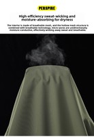 Veste de randonnée longue imperméable et coupe-vent 3-en-1 en polaire graphène avec capuche, plusieurs couleurs, boussole intégrée et fermeture éclair
