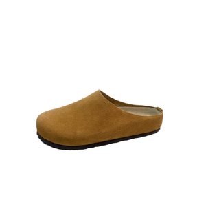 Mules décontractées en cuir de vache véritable de qualité supérieure avec boucle réglable, bout fermé et semelle en liège, pour hommes et femmes, vente en gros - Product Image 1