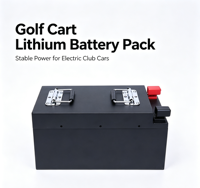 Batterie lithium LiFePO4 pour voiturette de golf 51.2V/64V 105Ah/150Ah avec BMS Bluetooth intégré, chargeur à cycle profond 3000, OEM -20-60, charge maximale 12