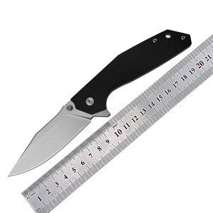 Couteau pliant G10 avec lame D2 en acier Damas à motif, disponible sur Amazon, possibilité d'ajouter un logo - Product Image 6