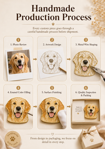 Llavero de esmalte cloisonné con retrato personalizado de mascota, imán conmemorativo personalizado para perro o gato, recuerdo hecho a mano - Product Image 3