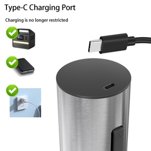 Juego de abridores de vino recargables de acero inoxidable, abridor de vino con logotipo personalizado, abridor de botellas de vino eléctrico - Product Image 5