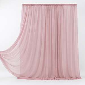 Lightweight Chiffon Event Drape <b>Backdrop</b> Curtain for Hotel Wedding Venue and Banquet Project Supplier - Product Image 1