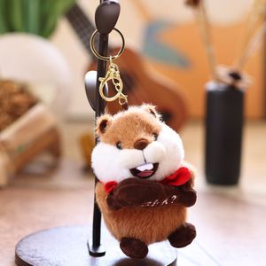 Đáng yêu <span class=keywords><strong>Prairie</strong></span> <span class=keywords><strong>Dog</strong></span> Mặt dây chuyền nhỏ đồ chơi sang trọng búp bê dễ thương sóc schoolbag Keychain PP bông điền lưới cho căng thẳng cứu trợ - Product Image 6