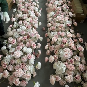 Flores Artificiales PinkLong Row para Decoración de Mesas de Boda, Conferencias y Salas de Exposiciones, Exhibición en Ventanas, Disponibles para Comercio Transfronterizo - Product Image 1