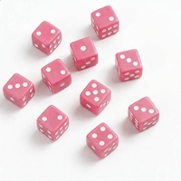 Dés classiques carrés D6 personnalisés avec logos pour jeux de rôle de casino, en plastique acrylique 16 mm pour adultes