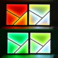 Nouveau plafonnier LED RGBIC Programmable Triangle lampe 12/24V adressable DMX LED panneau applique murale pour Bar lumières scène événement