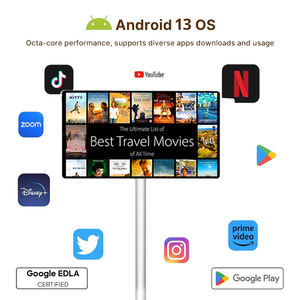 Dokunmatik ekran Mini televizyon 21.5 inç düz ekran tabletler TV dahili pil taşınabilir Led ekran Android akıllı TV için çalışmak - Product Image 2