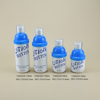 Flacon pompe sans air en plastique écologique pour crème de soin de la peau, cylindrique, vide, 30 ml, 50 ml, 100 ml, 120 ml