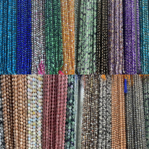 Cuentas de Piedras Semipreciosas Naturales de Ágata Facetada en Forma de <span class=keywords><strong>Oliva</strong></span> de 8/10 mm, Ojo de Tigre, Peridoto, Aguamarina, 15 Pulgadas para Fabricación de Joyería DIY - Product Image 6