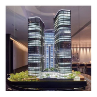 Modèle architectural numérique 3D moderne avec éclairage LED, fourni par le fabricant, pour projets d'urbanisme