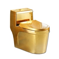 WC monobloc en céramique de qualité supérieure, couleur dorée, pour femme