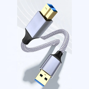 สายเคเบิลเครื่องพิมพ์ USB 3.0 แบบ A ตัวผู้ ถึง B ตัวผู้ ประเภท A ถึง B สายความเร็วสูง ใช้งานร่วมกับคีย์บอร์ด MacBook เครื่องพิมพ์ และสแกนเนอร์ (สีเทา) - Product Image 1