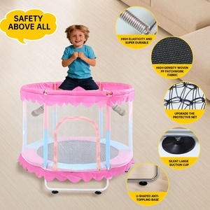 Mini Trampolino da 48 Pollici per <span class=keywords><strong>Ragazze</strong></span> con <span class=keywords><strong>Gambe</strong></span> <span class=keywords><strong>a</strong></span> U Sicure, Corrimano Circolare, Rete Protettiva, Tappetino Morbido in PVC e PP per Uso Interno/Esterno - Product Image 2