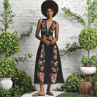 Nouvelles Arrivées Robe Décontractée Ample Grande Taille pour Femme à Col Mandarin et Manches Courtes, Motif Îles du Pacifique Personnalisé, Motif Goutte d'Eau Naturel