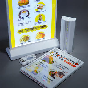 Tablero de menú de café de comida rápida, tablero de menú de <span class=keywords><strong>pizza</strong></span> LED iluminado, caja de luz led interior A4, cola de hamburguesa - Product Image 6