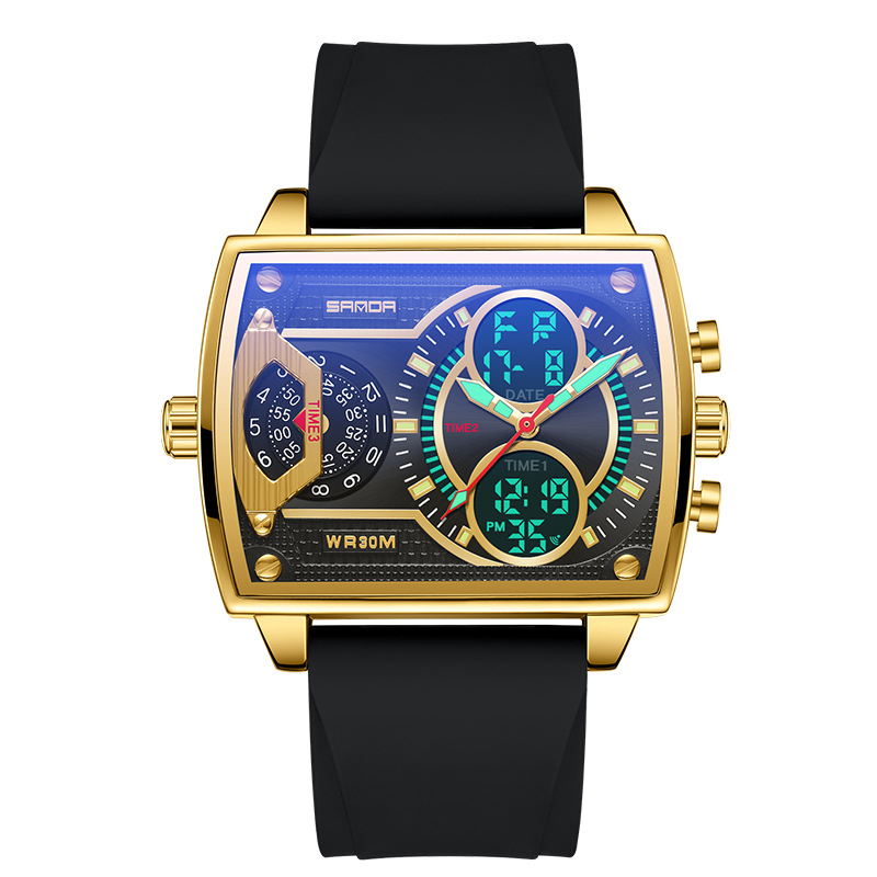 Black gold with silicone strap