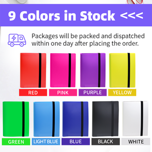 Classeur de cartes à collectionner compatible avec le dossier d'album de cartes à 9 poches, <span class=keywords><strong>livre</strong></span> de support de cartes de jeu à chargement latéral de 360 anneaux - Product Image 2