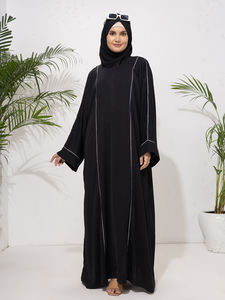 Nueva Ropa Más Vendida para Mujer, Abaya Bordada, Hiyab, Vestido Musulmán, Kimono, Eid, Manga Larga, Holgado, Estilo Árabe, Dubai, Conjunto de Abaya - Product Image 2