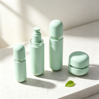 Ensemble de Soins de la Peau en Verre Mat Nude de Luxe en Gros, Bouteille Pompe à Lotion Vide Couleur Personnalisée, Pot à Crème, Emballage Cosmétique OEM