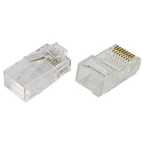 NT-LINK 3U-50U kabel jaringan Lan Ethernet, 3U-50U berlapis emas termurah 8P8C CAT5e UTP 100MB/dtk kategori konektor Plug Male RJ45