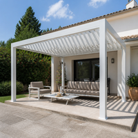 Pergola de jardin en aluminium Jiake avec toit à lames motorisé en aluminium pour cour arrière, patio, villa, CE SGS OEM Vente en gros