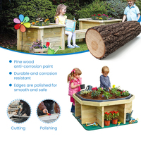 Estación de Jardinería Infantil de Madera, Muebles para Plantar al Aire Libre, Equipo de Aprendizaje de la Naturaleza para Guarderías, Preescolares y Jardines de Infancia