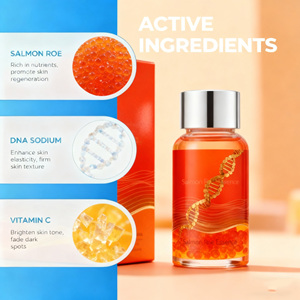 Suero líquido orgánico de caviar de salmón con complejo de péptido bioactivo antiinflamatorio PDRN para elasticidad y revitalización de la piel - Product Image 5