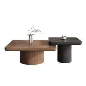 <b>Walnut</b> Solid Wood Coffee <b>Table</b> Square Minimalist Design Living Room Furniture - Product Image 5