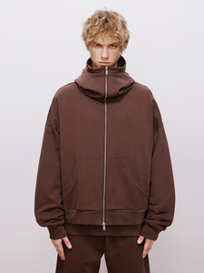 Sudadera con Capucha Oversize de Alta Calidad para Hombre, 100% Algodón de 350 g/m², con Cremallera Completa, Estampado Serigrafiado, Transpirable, para Otoño - Product Image 4