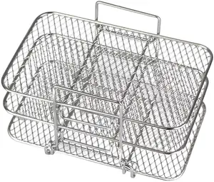 Rack quadrado para fritadeira, acessórios de 3 camadas para forno, prateleira quadrada