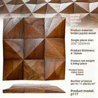 Panneaux d'art intérieurs de luxe, carreaux muraux décoratifs en bois, mosaïque en bois écologique pour la décoration des murs et plafonds d'hôtels et de salons