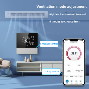 Thermostat intelligent programmable WiFi Tuya pour projets CVC commerciaux, certifié CE, intégrateurs <span class=keywords><strong>de</strong></span> systèmes - Product Image 5