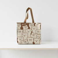 Sac de shopping personnalisé pour entreprise, sac fourre-tout en toile de coton de luxe avec votre propre logo