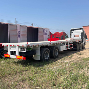 Semi-<span class=keywords><strong>remorque</strong></span> plateau robuste à 3 essieux avec verrous à torsion pour le transport de conteneurs de 20 et 40 pieds – Offre spéciale Afrique - Product Image 1