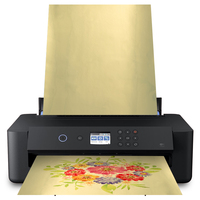 Étiquettes holographiques autocollantes A4 (8,5x11'') durables, réutilisables, résistantes à l'huile, vierges, imprimables, imperméables, brillantes, dorées, avec zone à gratter pour code-barres, 500 pièces