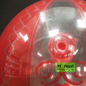 L'usine Hongyi personnalisée vend des ballons de <span class=keywords><strong>plage</strong></span> gonflables en matériau transparent PVC0.4 pour la décoration publicitaire à motifs - Product Image 5