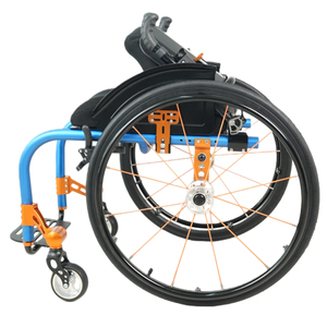 Fauteuil roulant pliable multi-usage avec siège en maille, hauteur réglable par gravité, détachable rapidement, 120 kg - Product Image 6