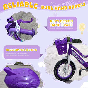 <span class=keywords><strong>Bicicleta</strong></span> Infantil de Alta Calidad de 12 Pulgadas para Niños de 3 a 6 Años, de Una Velocidad, con Ruedas de Entrenamiento - Product Image 2