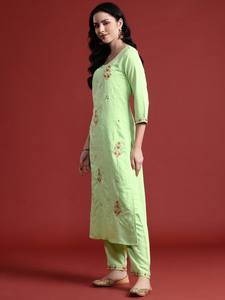 Espejo Bordado Trabajo Kurta Con Pantalones & Dupatta - Product Image 6