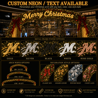 MACCAN Projets de signalétique de Noël personnalisée, lettres lumineuses, enseignes en acier inoxydable, métal, pour mariages, boutiques, décoration intérieure, réalisation de projets