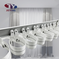 Rail de rideau flexible Jieying pour plafond, ovale, courbé en forme de S, pour salle de bain, douche, rail encastré