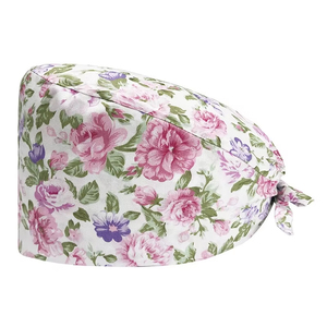 Chapeaux chirurgicaux premium à nouer avec ouverture pour queue de cheval, en coton, légers, pour bloc opératoire - Product Image 6
