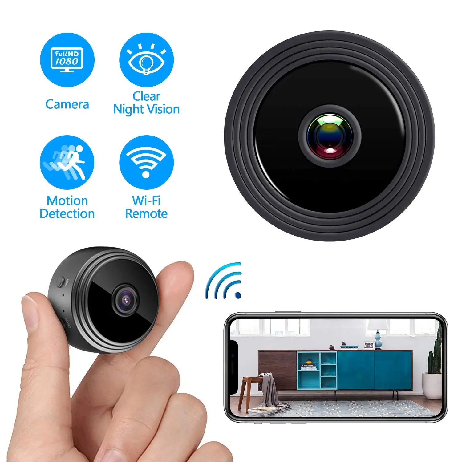 2023 hot sell A9 Network HD infrared night vision wifi connect with your phone mini camera