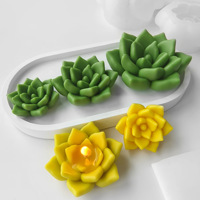 Cactus Aromathérapie Silicone Moule À La Main Tasse Cire Cactus Succulente Bougie Moule DIY Goutte À Goutte Résine Ornement