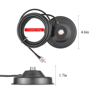 Base magnétique puissante de 150 mm avec connecteur femelle UHF pour antenne mobile - Product Image 2
